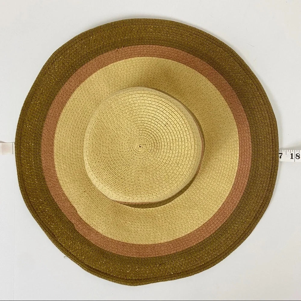 D&Y Wide Brim Sun Hat Woven 100% Paper Raffia Boho Beach Day